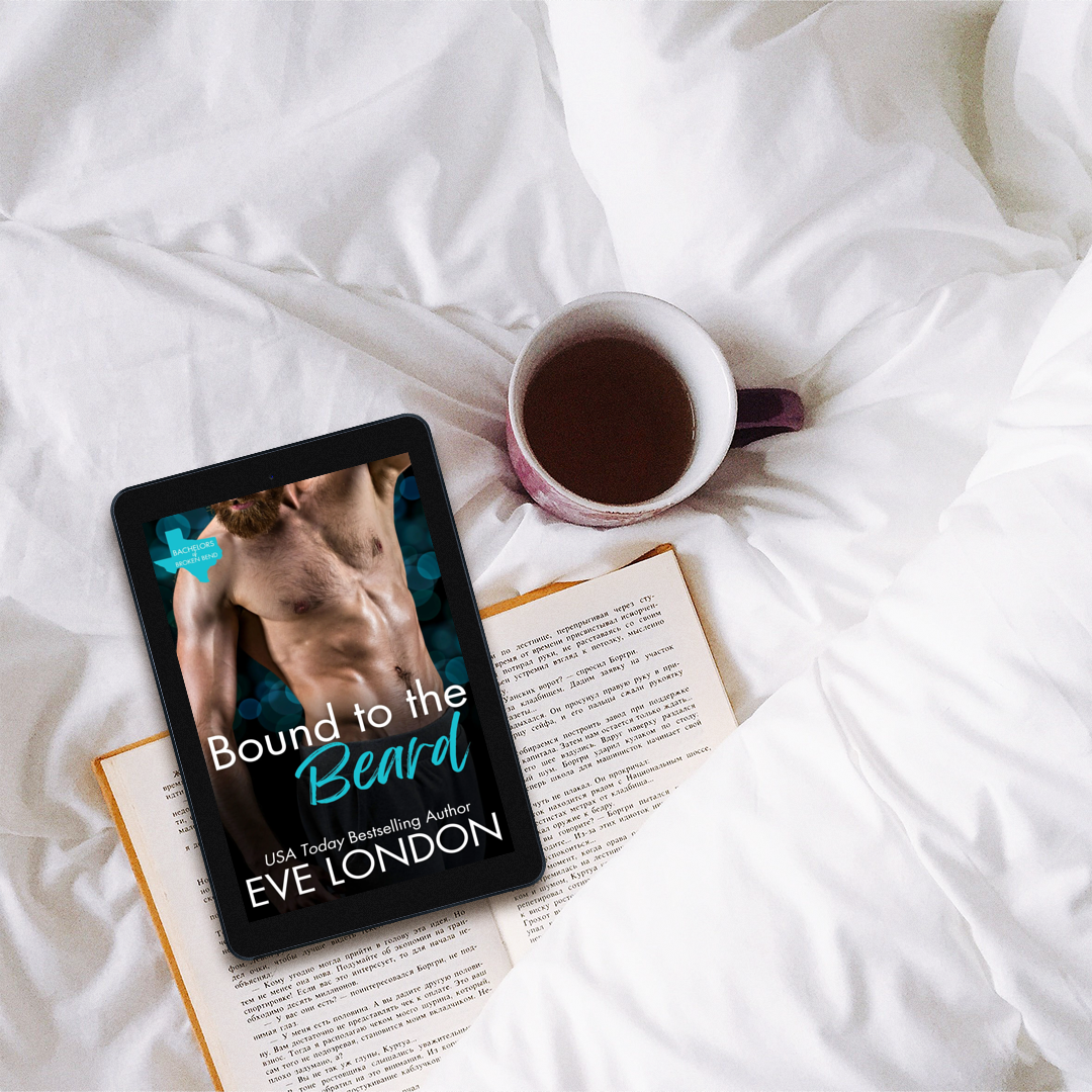 E-book of Bound to the Beard by Eve London by coffee