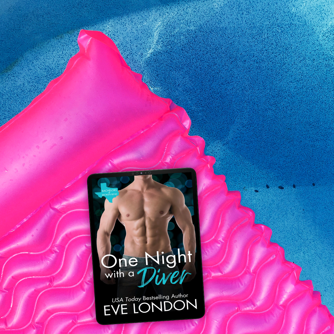 E-book of One Night with a Diver by Eve London on raft