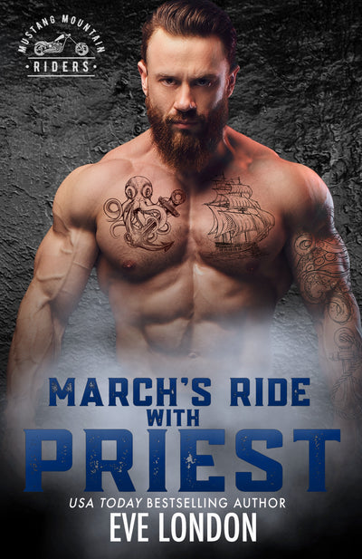 March's Ride with Priest by Eve London, book cover