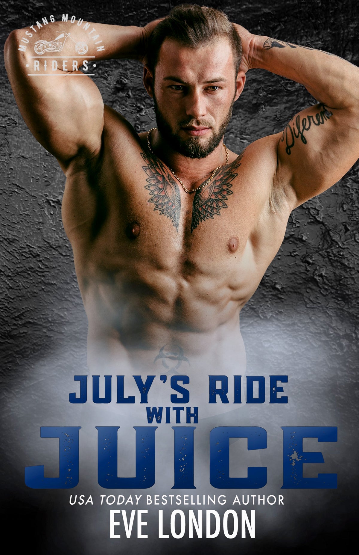 July's Ride with Juice by Eve London, book cover
