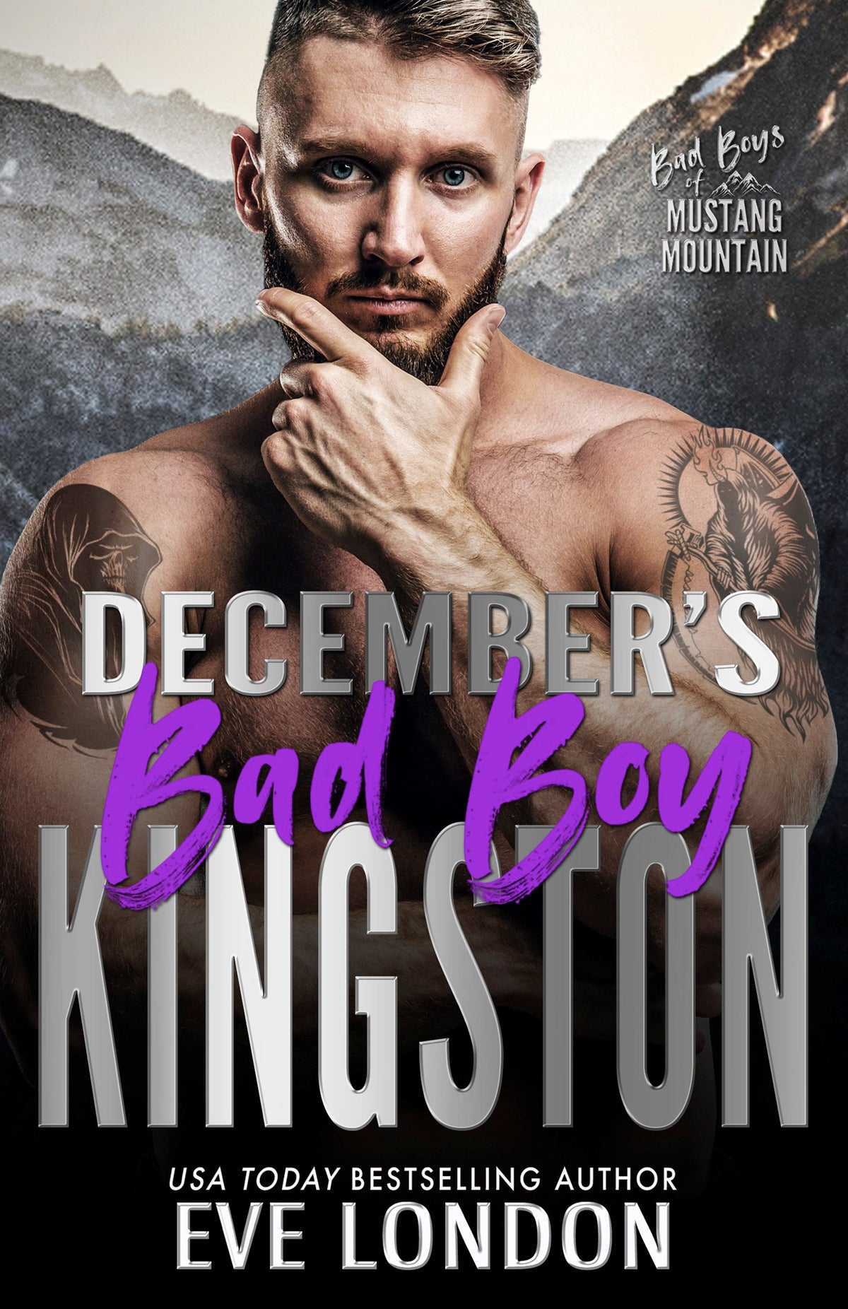 December's Bad Boy Kingston by Eve London, book cover